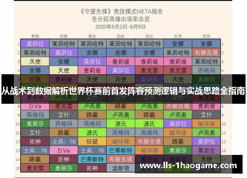 从战术到数据解析世界杯赛前首发阵容预测逻辑与实战思路全指南